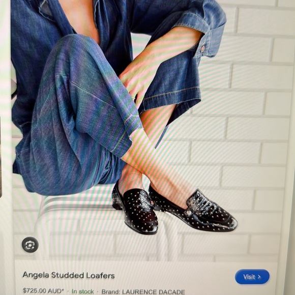 🆕TAMARA MELLON Stow Stud 10 Nappa Loafer Ballet Flat - Picture 2 of 16